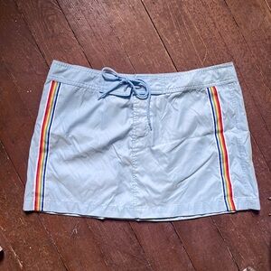 Mossimo y2k baby blue rainbow mini skirt xl